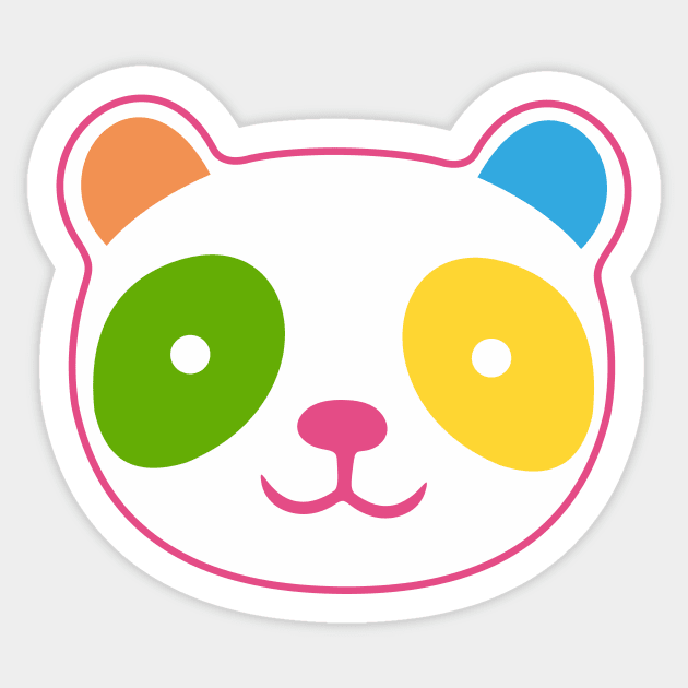 Rainbow Panda Sticker by XOOXOO